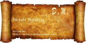 Deich Mihály névjegykártya
