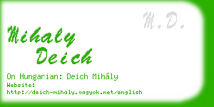mihaly deich business card